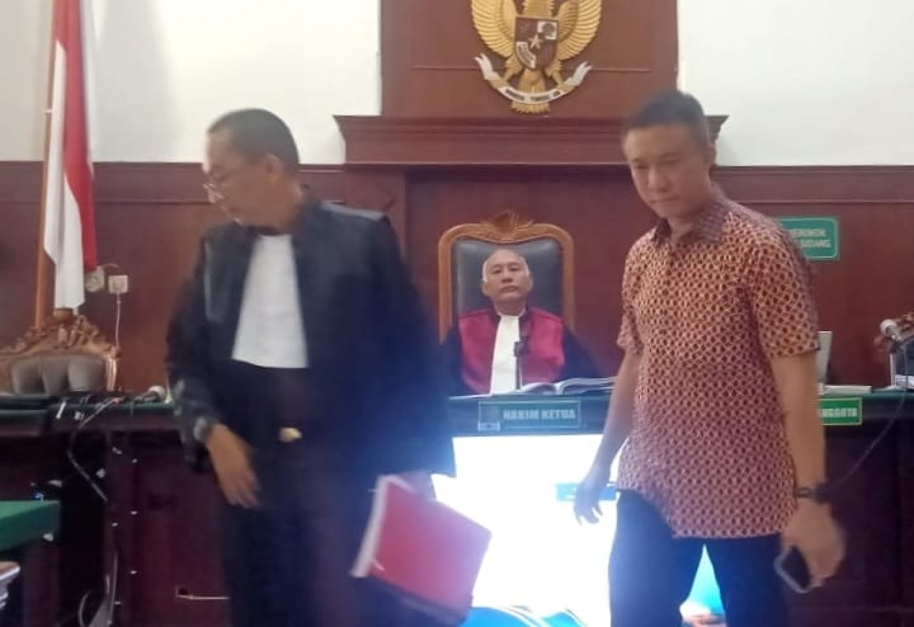 Terdakwa Heru Herlambang di PN Surabaya