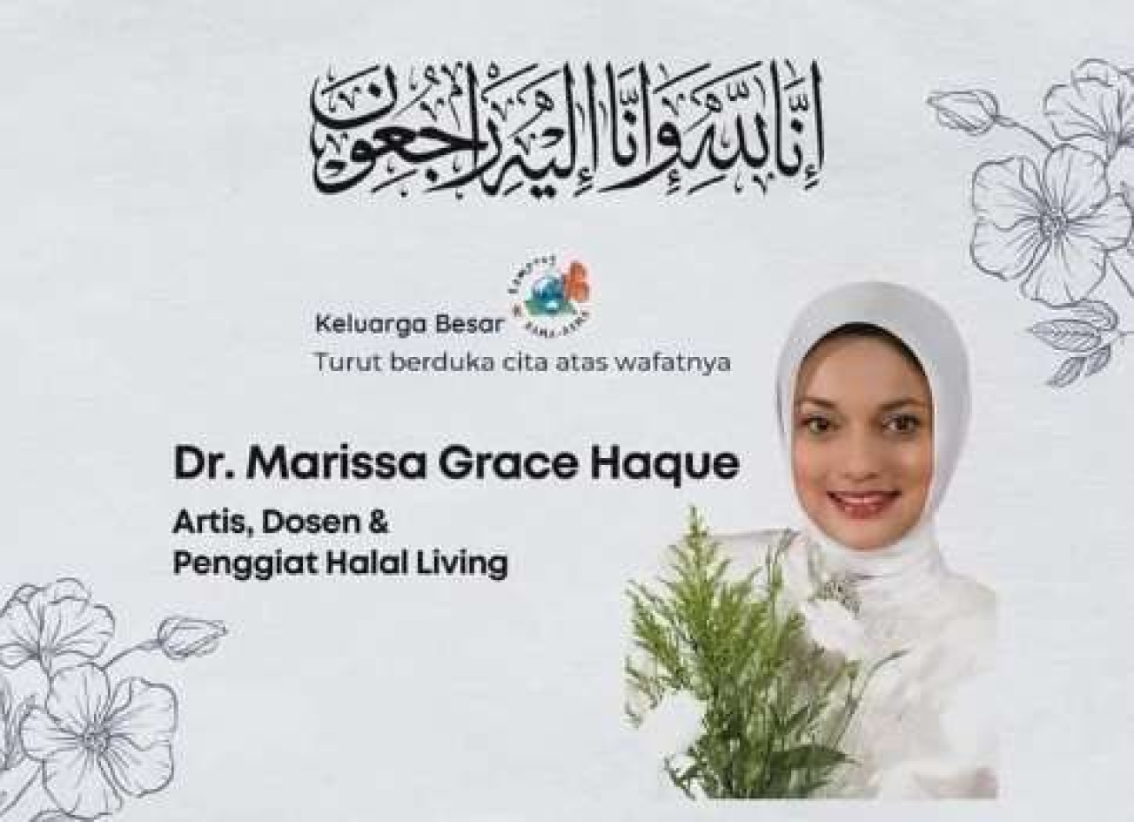 Informasi berita meninggalnya Marissa Haque. (Foto: RRI)
