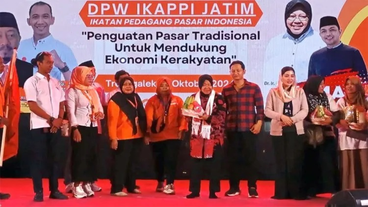 Risma mendapat dukungan dari Ikatan Pedagang Pasar Indonesia (Ikappi) Jawa Timur