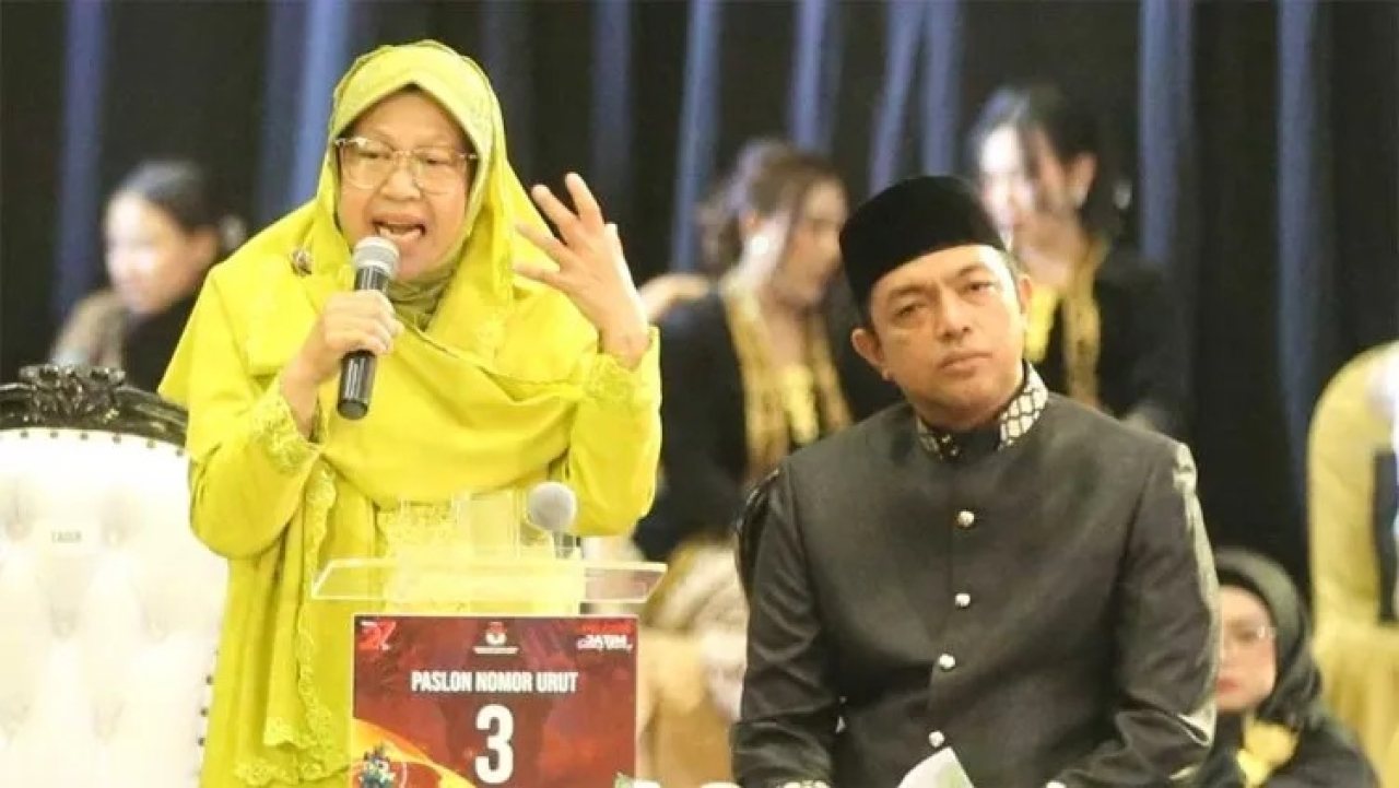 Risma-Gus Hans di debat perdana Pilgub Jatim 2024