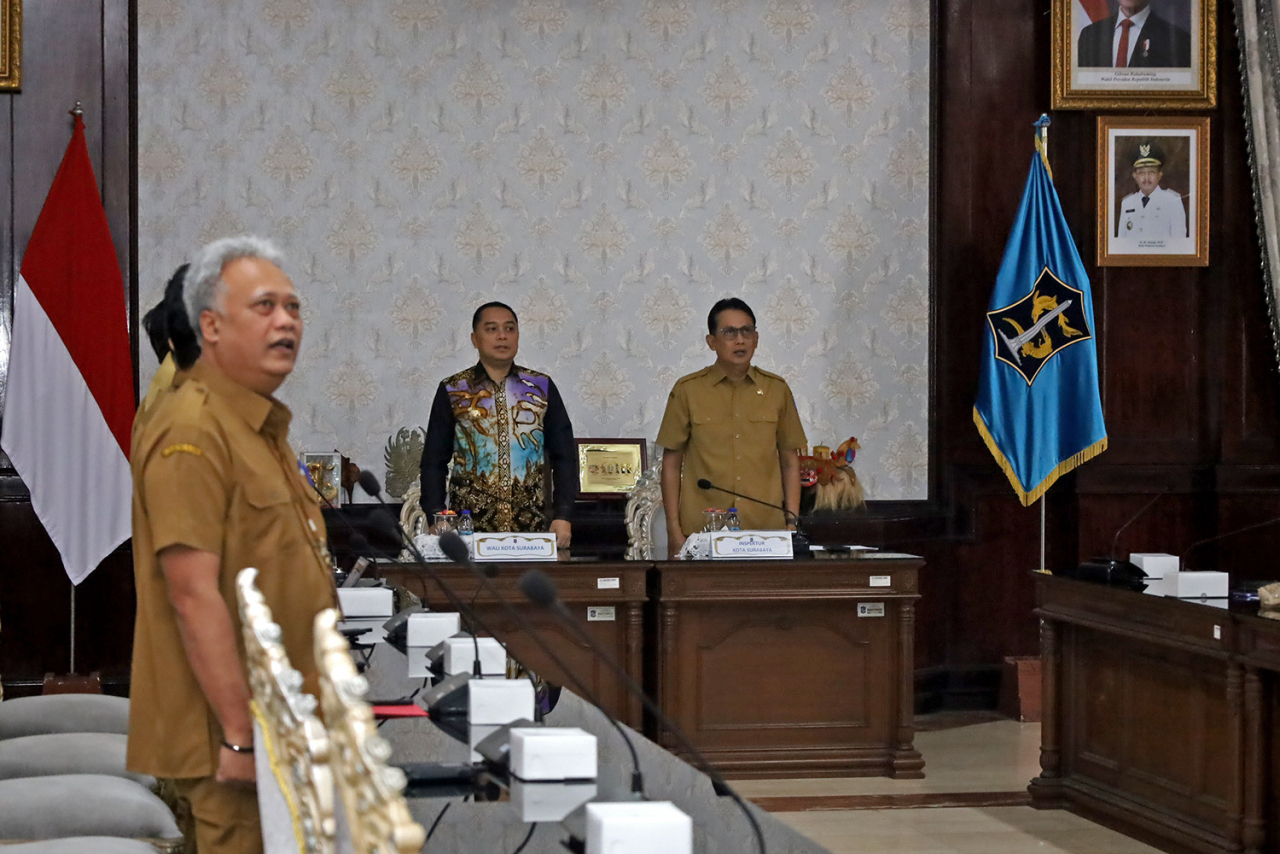 Peringatan Hari Antikorupsi Sedunia (Hakordia) di Balai Kota Surabaya