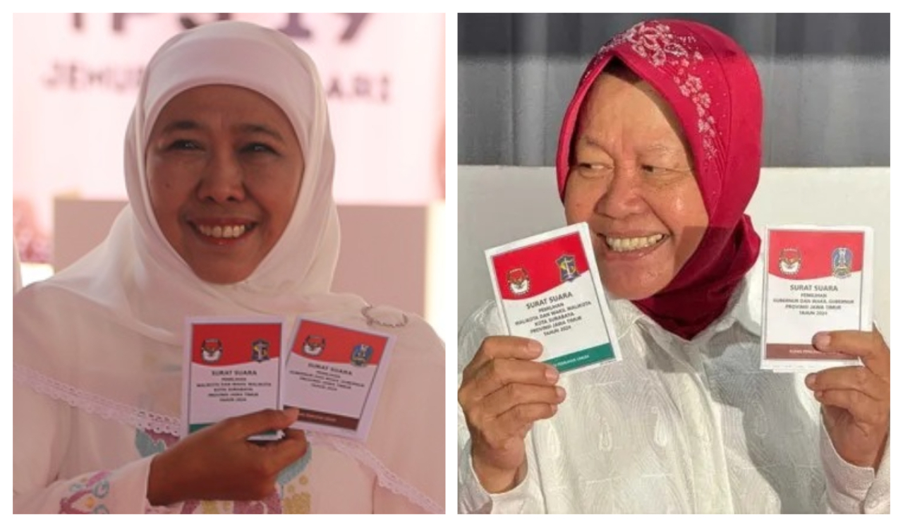 Khofifah dan Tri Rismaharini