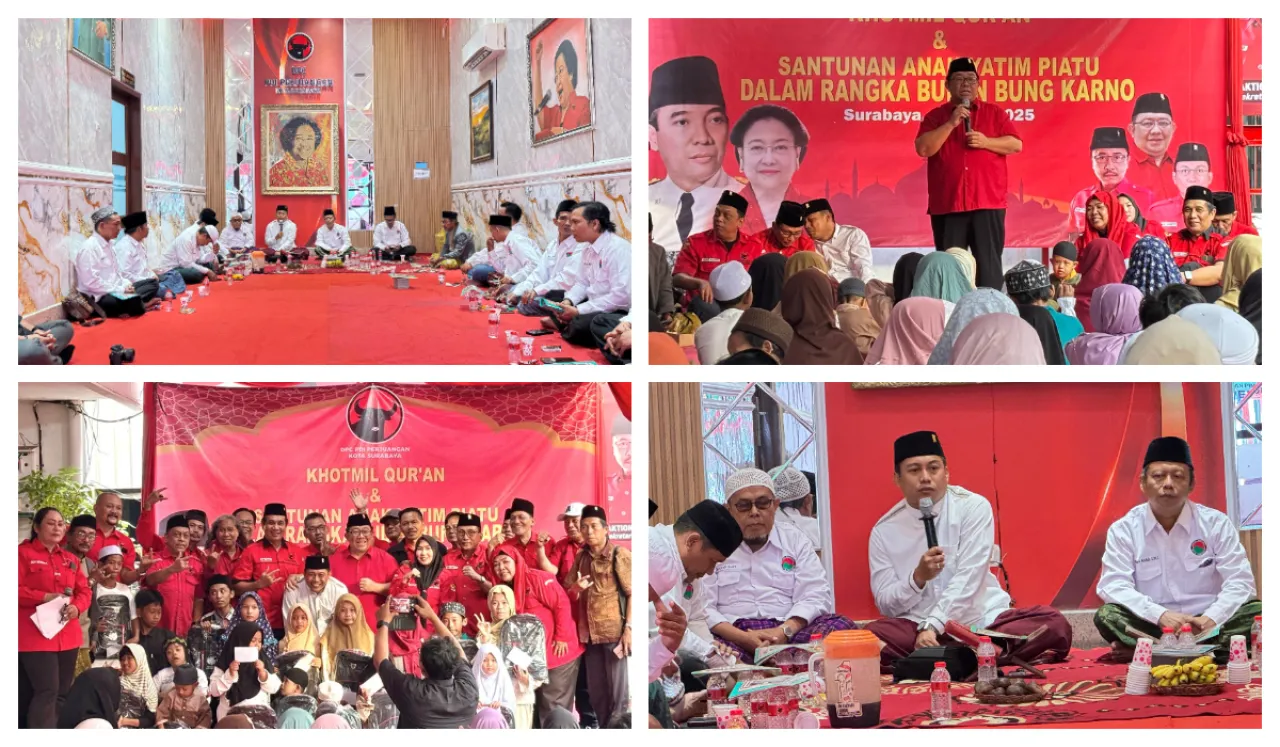 Rangkaian BBK 2025: PDIP dan Bamusi Surabaya Gelar Khotmil Quran hingga Santunan ke 124 Anak Yatim