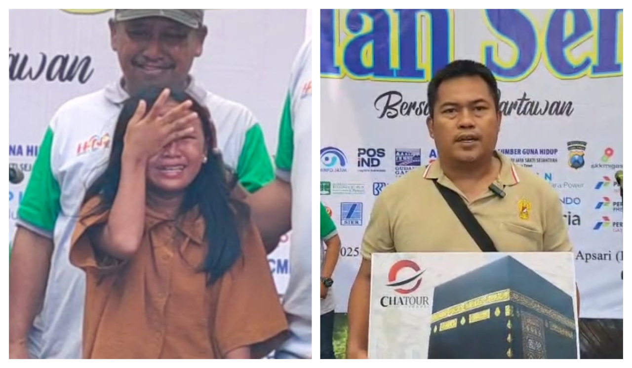 dua momen haru saat 'Jalan Sehat Bersama Wartawan' PWI Jawa Timur