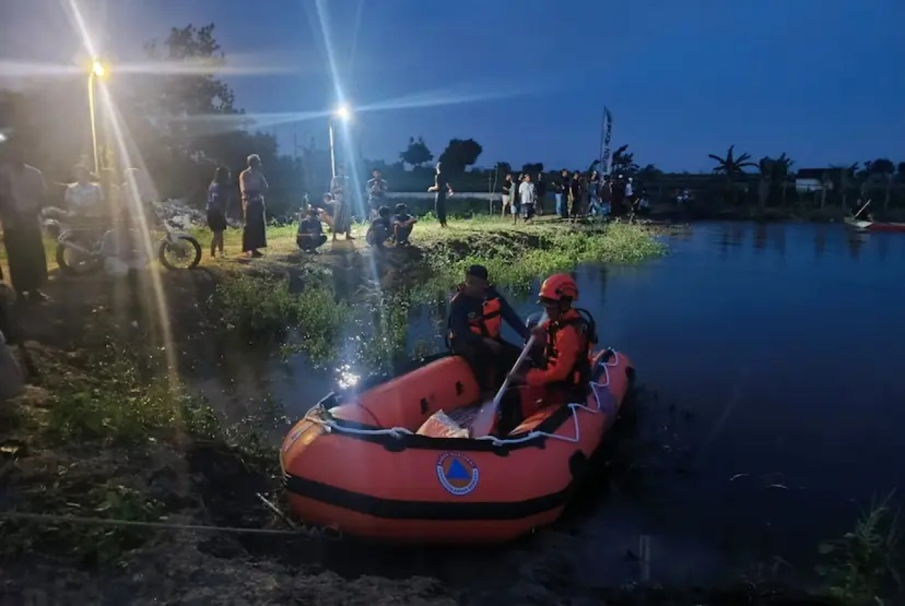 Lokasi remaja tenggelam di Waduk Cerme Gresik