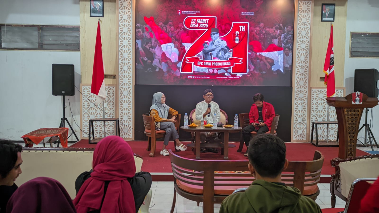 DPC GMNI Probolinggo saat menggelar peringatan Dies Natalis ke-71 GMNI Minggu, 23 Maret 2025.