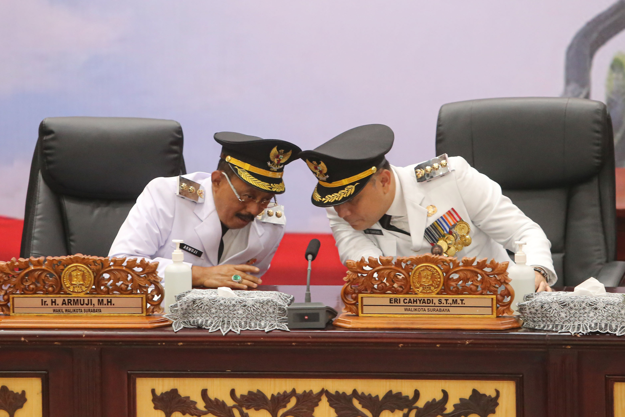 Wali Kota Eri Cahyadi dan Wawali Armuji