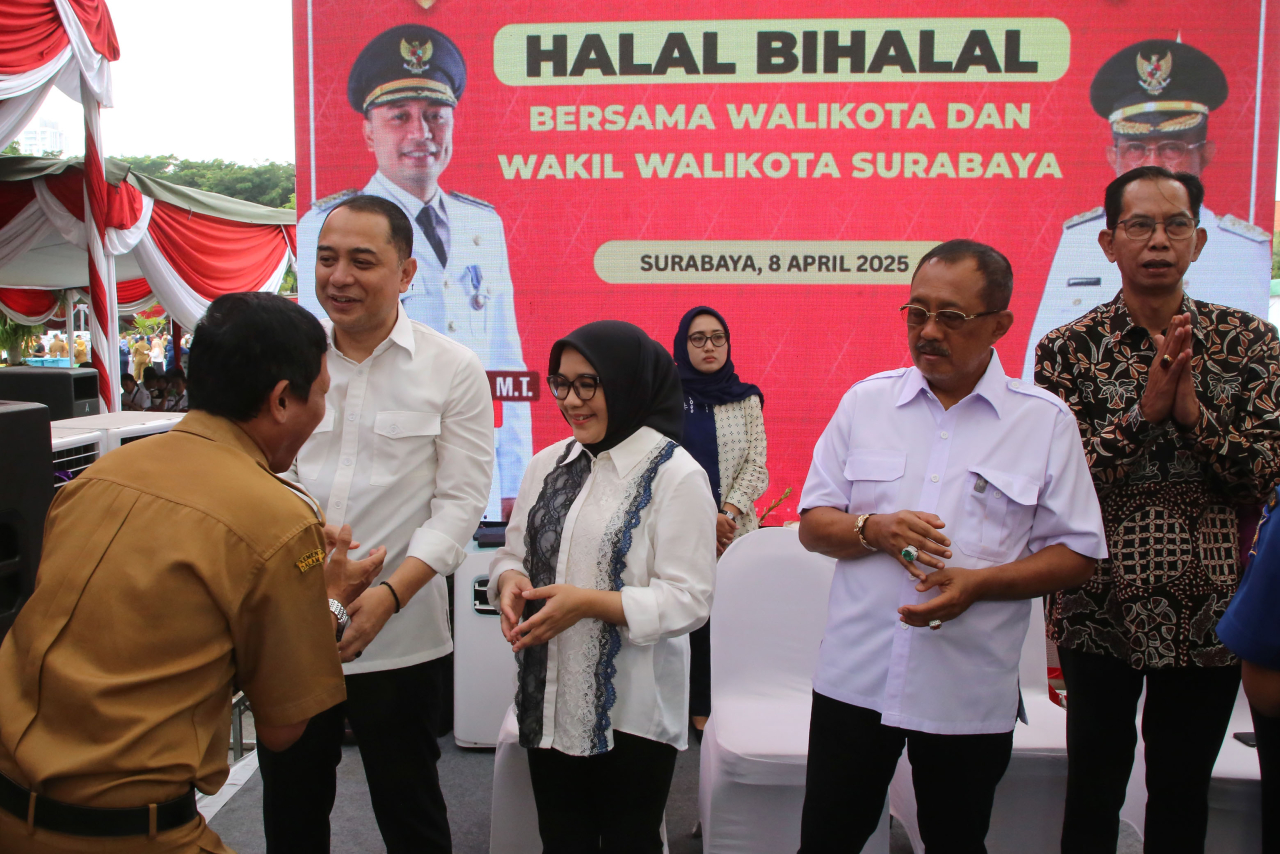 Ribuan ASN dan staf Pemkot Surabaya ikuti halal bihalal Bersama Wali Kota Eri dan Wawali Armuji