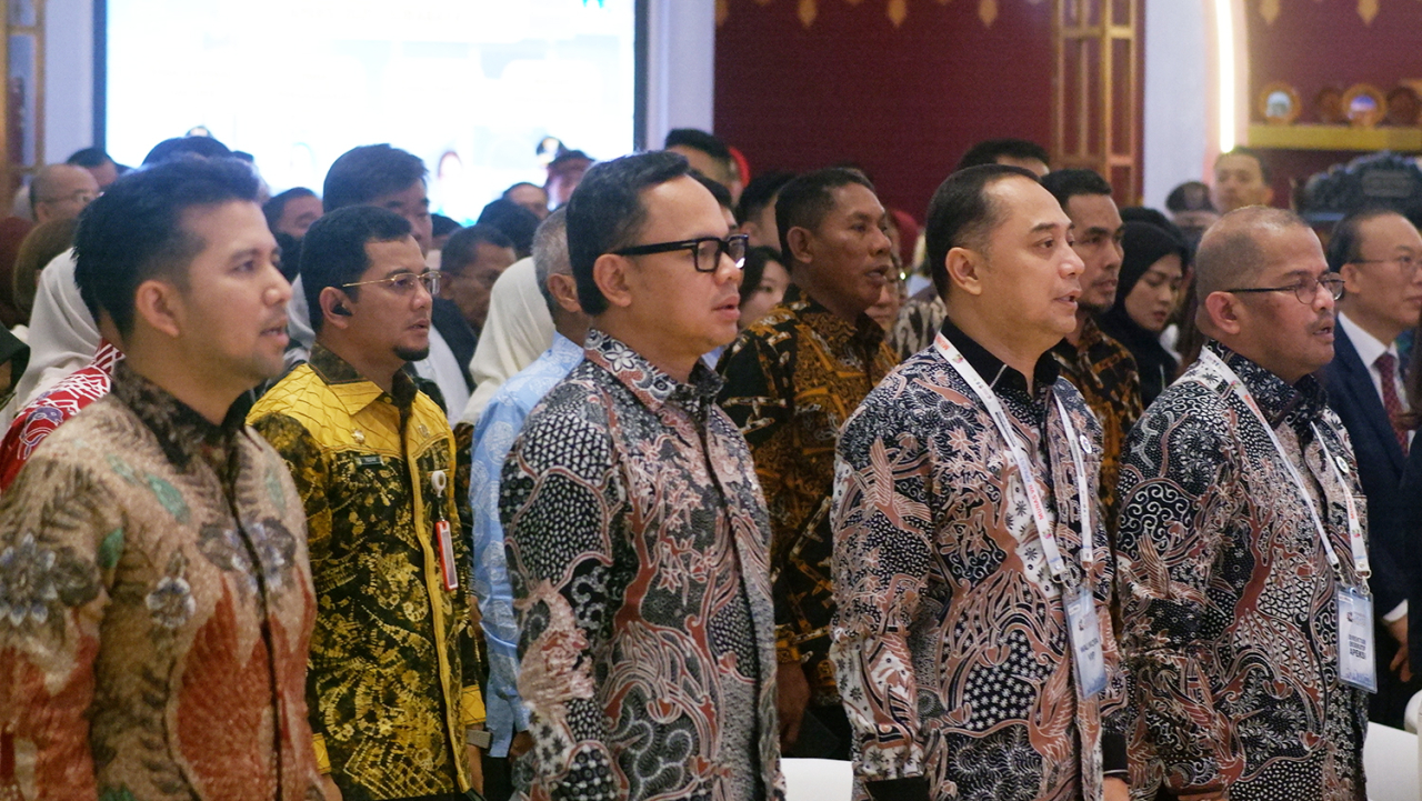 Suasana pembukaan Munas APEKSI 2025 di Surabaya