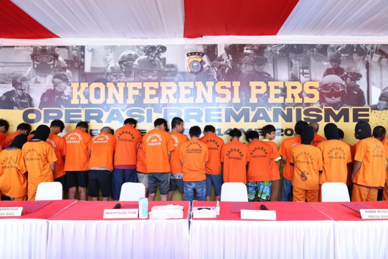 Polri mengamankan sejumlah preman