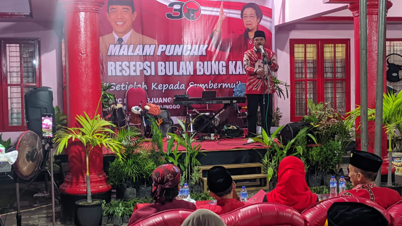 Puncak perayaan Bulan Bung Karno di Kantor DPC PDI Perjuangan Kabupaten Probolinggo, Minggu (29/6/2025).