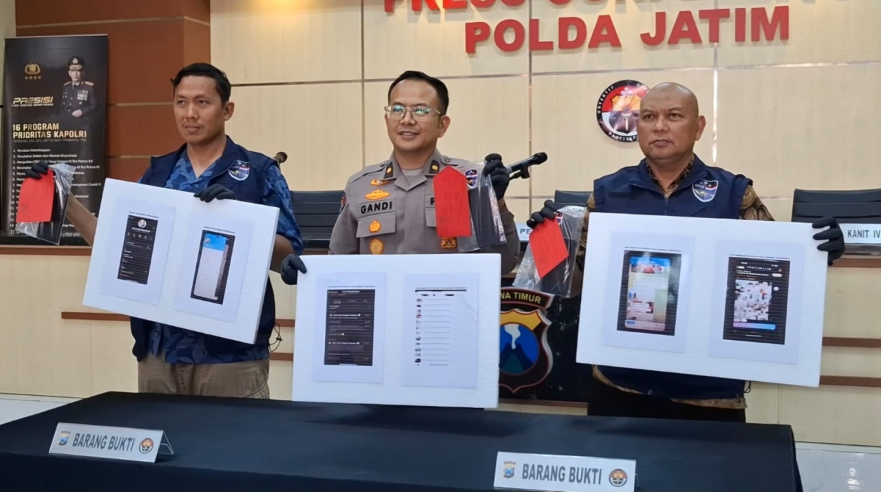 Rilis kasus pornografi anak di Polda Jatim