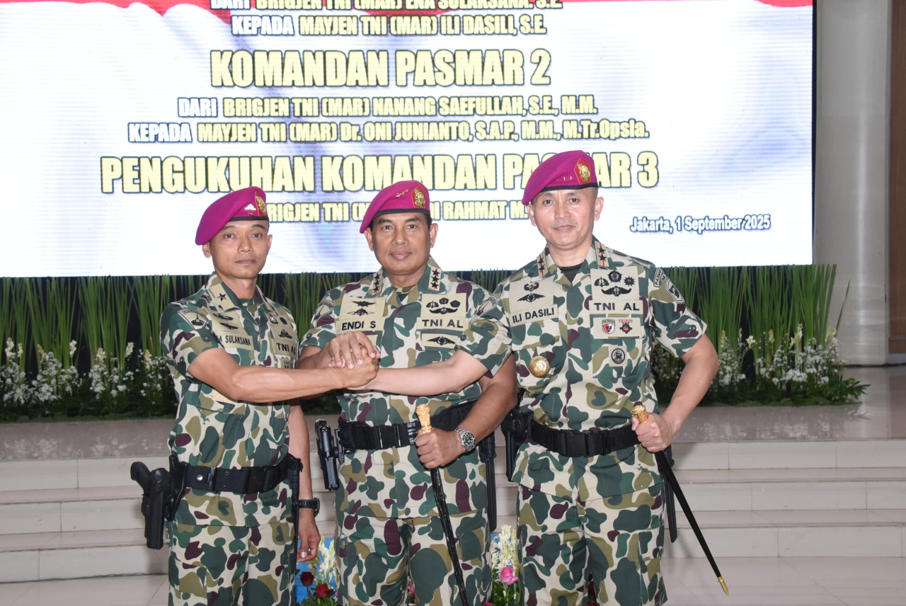 Mayjen TNI (Mar) Ili Dasili, S.E., telah resmi menjabat sebagai Komandan Pasmar 1 (Danpasmar 1)