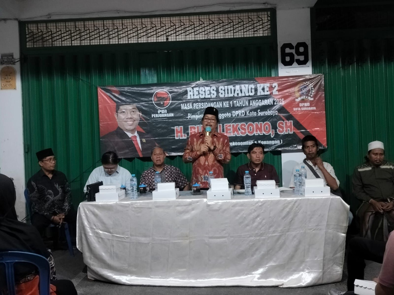 Ketua Fraksi PDI Perjuangan DPRD Kota Surabaya, Budi Leksono menggelar reses di daerah Wonorejo, Tegalsari