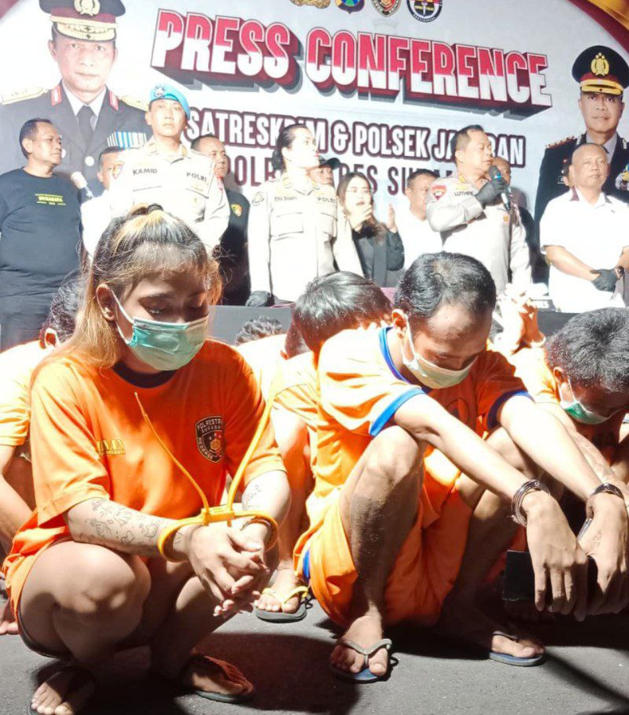 Pelaku kriminalitas yang diamankan Polrestabes Surabaya
