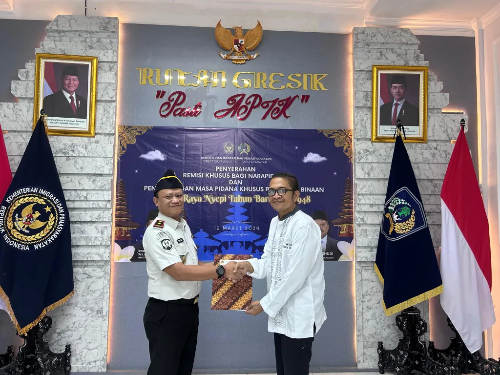 Baca juga : Satu Warga Binaan Rutan Gresik Terima Remisi Nyepi 2026, Jadi Motivasi Perbaikan Diri