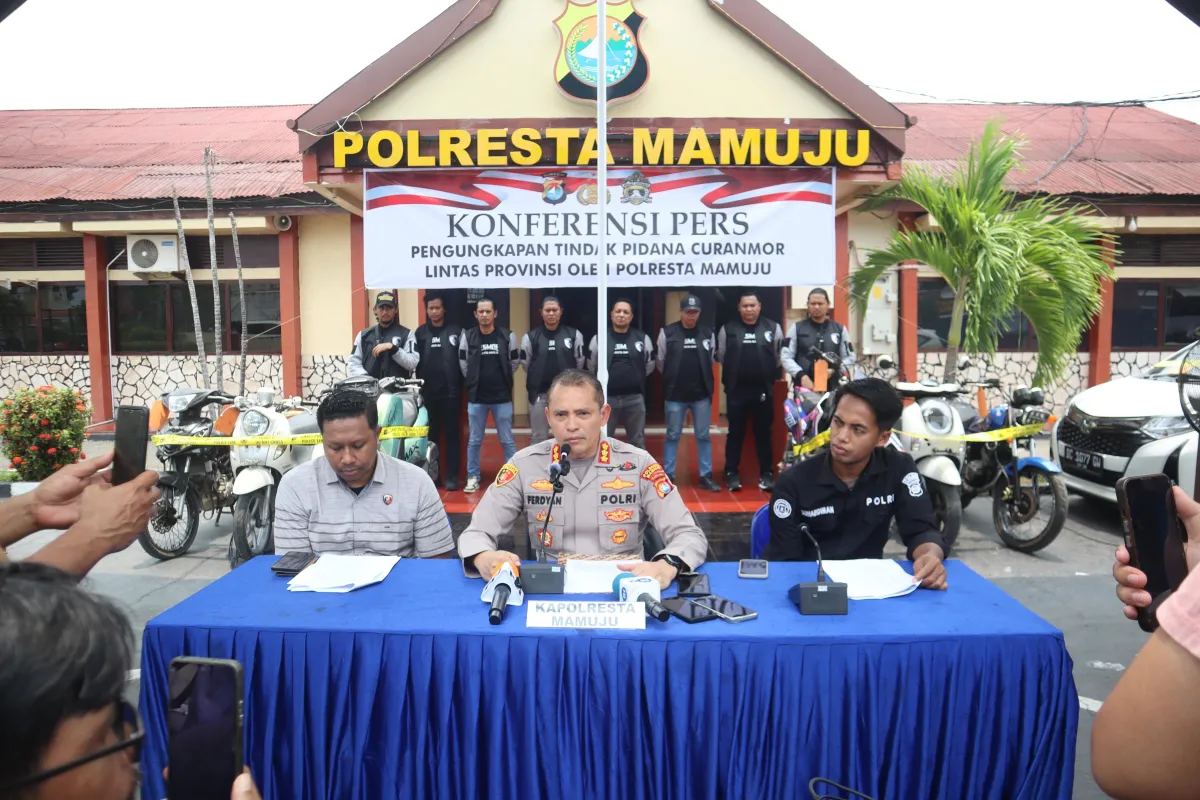 Polresta Mamuju Bongkar Jaringan Curanmor Lintas Provinsi, Residivis hingga Anak di Bawah Umur Diamankan