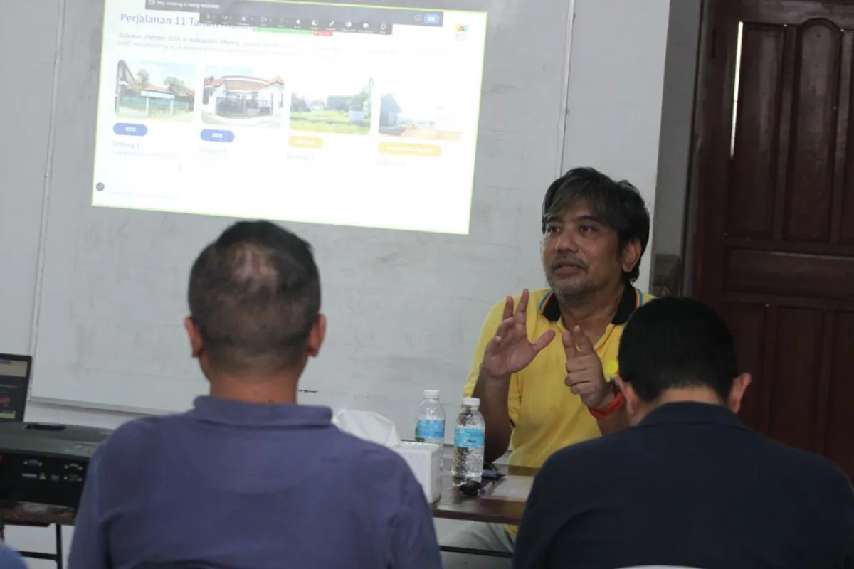 Founder sekaligus CEO MAC, Mohammad Cahyadi, memaparkan program kepada awak media di Malang
