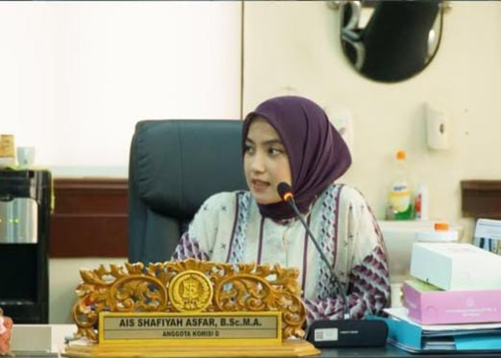 Anggota Komisi D DPRD Surabaya, Ais Shafiyah Asfar
