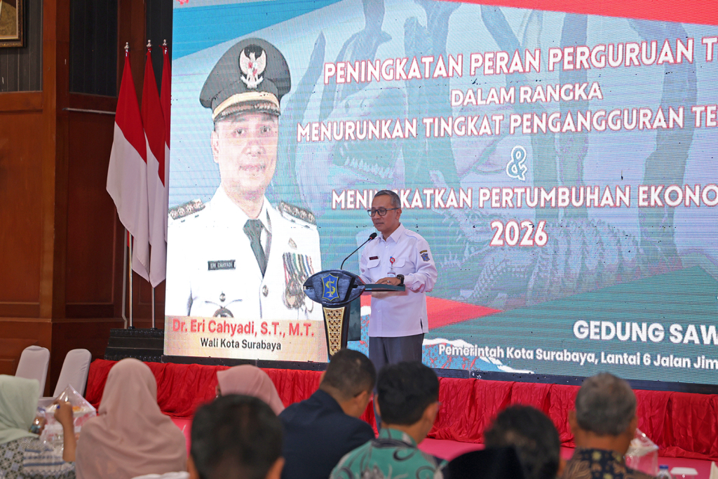Kolaborasi Pemkot Surabaya dan Perguruan Tinggi dibahas dalam rapat yang digelar di Graha Sawunggaling.