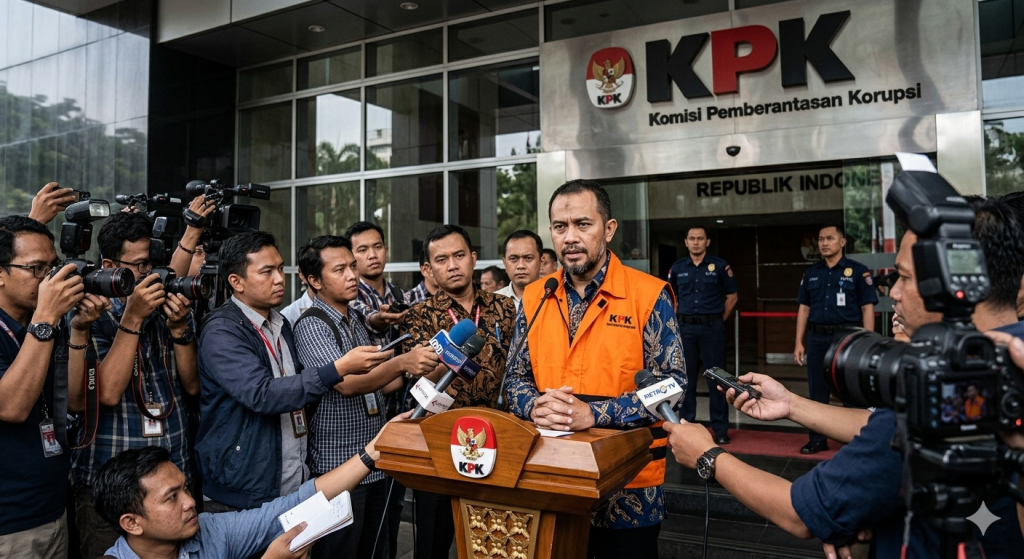 Ilustrasi tahanan KPK (Gemini AI)