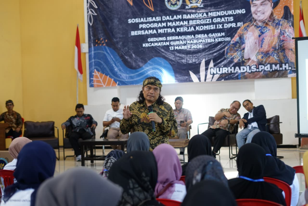 Anggota Komisi IX DPR RI, Nurhadi gelar sosialisasi MBG di Gedung Serbaguna Gayam, Kecamatan Gurah, Kabupaten Kediri