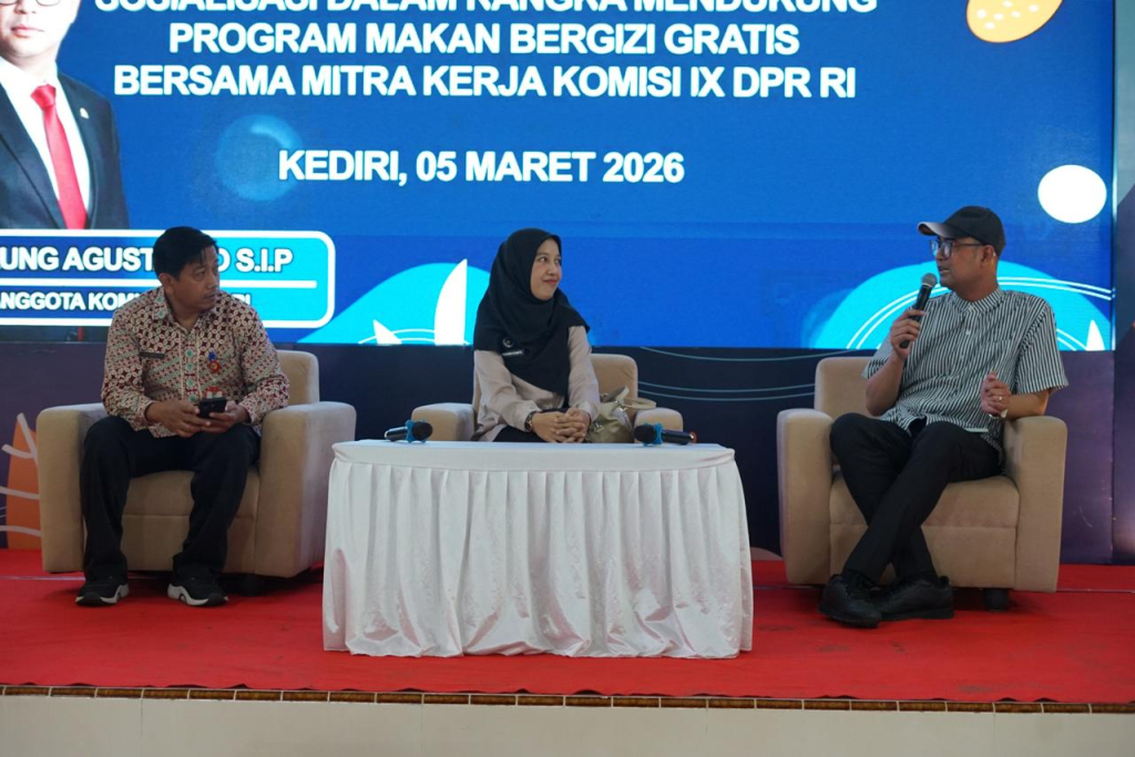 Sosialisasi Makan Bergizi Gratis (MBG) di Kediri dengan menghadirkan Anggota Komisi IX DPR RI, Pulung Agustanto