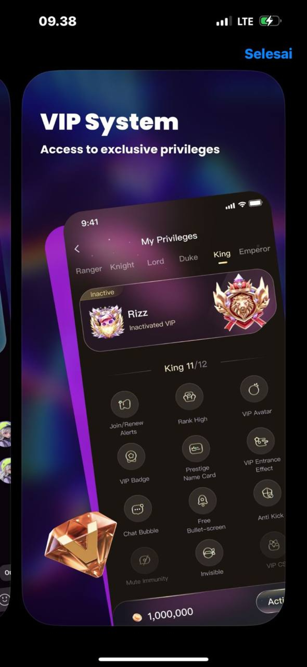 Tampilan Rizz Live yang diduga pengganti Viva Live