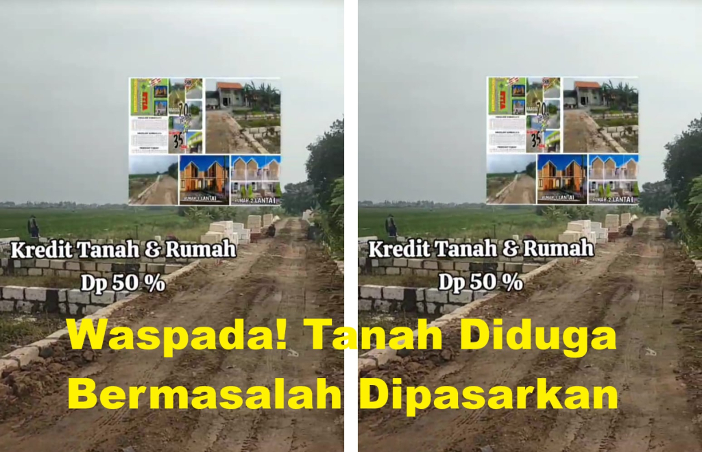 Tanah/rumah kavlingan di Desa Wonokasian (kawasan Urangagung) Sidoarjo yang mulai dipasarkan.
