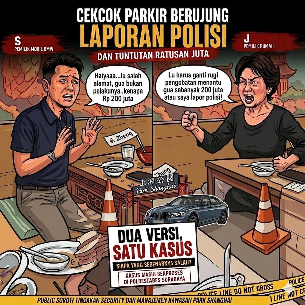 DRAMA PAKUWON CITY: Cekcok Parkir    Berujung Laporan Polisi dan Tuntutan Ratusan Juta