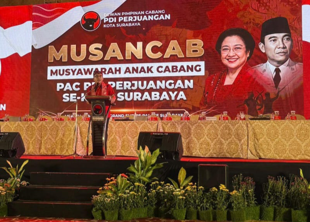 PDIP gelar Musancab PAC se-Kota Surabaya di Grand Empire Palace, Minggu (10/5/2026)