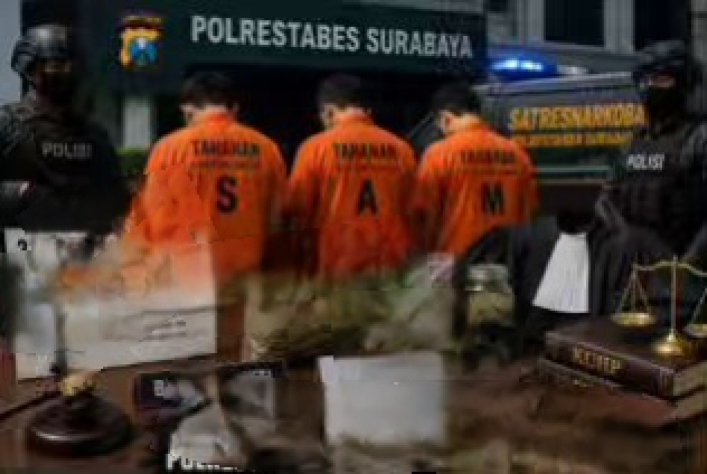Terduga pemakai narkoba ditangkap anggota Polrestabes Surabaya