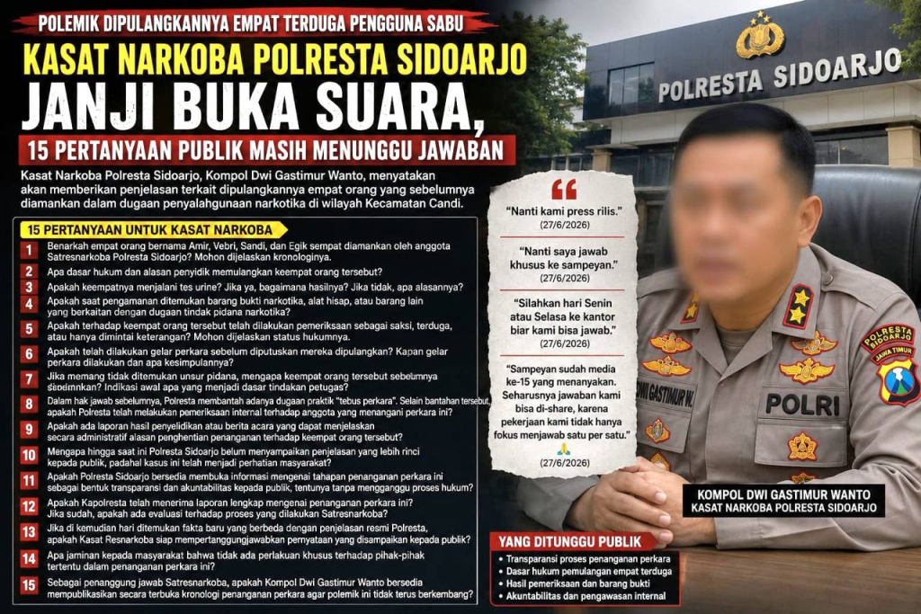 Kasus narkoba di Polresta Sidoarjo