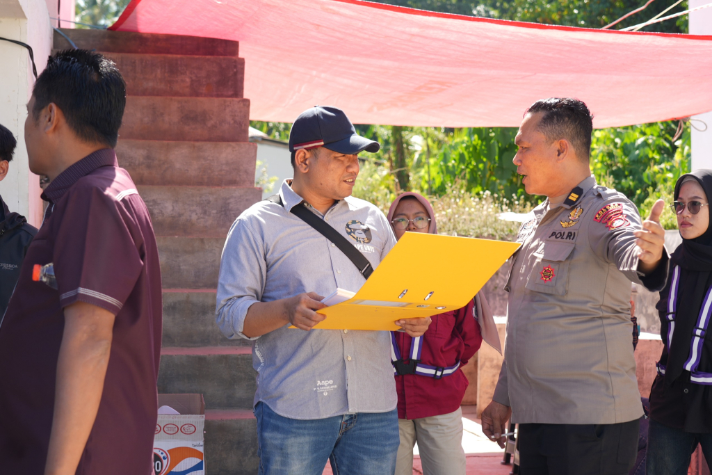 Wakapolda Sulbar Brigjen Pol Hari Santoso menggelar peninjauan lokasi pembangunan Pos l PJR