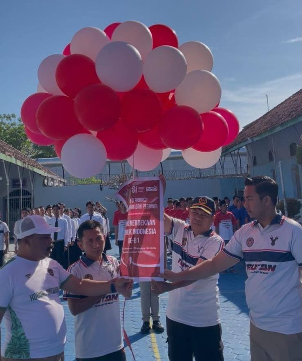 Suasan meriah perlombaan yang digelar Rumah Tahanan Negara (Rutan) Kelas IIB Sampang