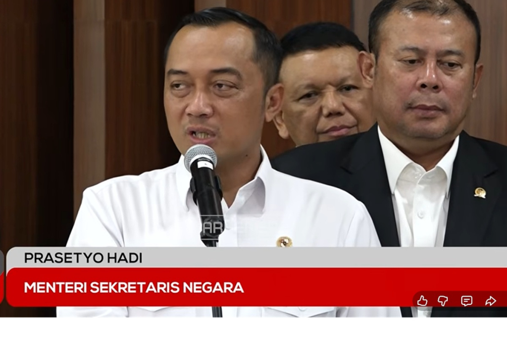 Menteri Sekretaris Negara (Mensesneg), Prasetyo Hadi