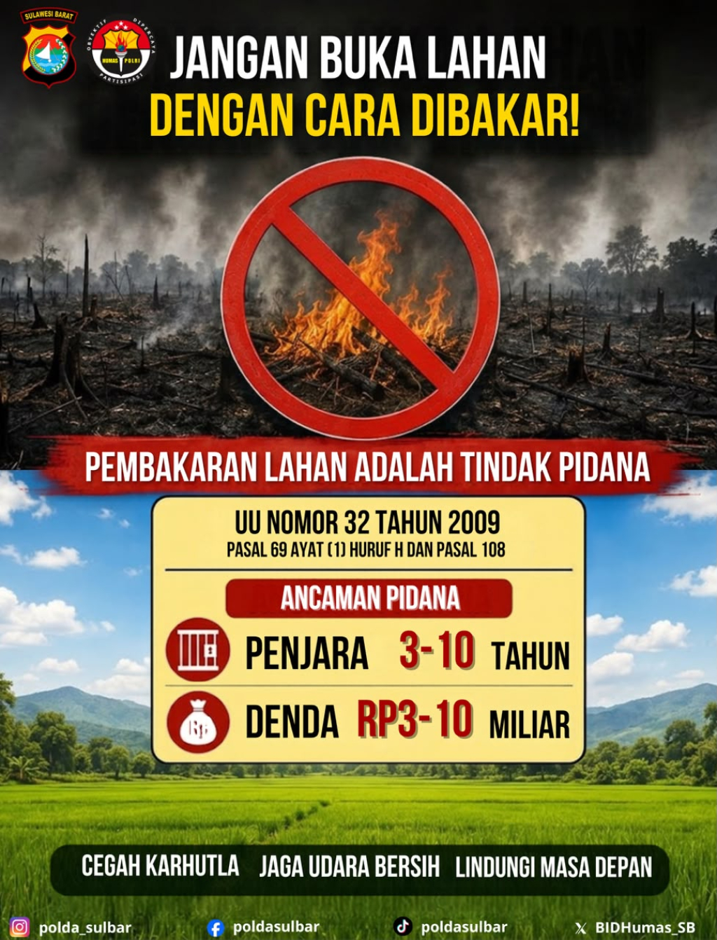 Sosialisasi Polda Sulbar terkait Karhutla