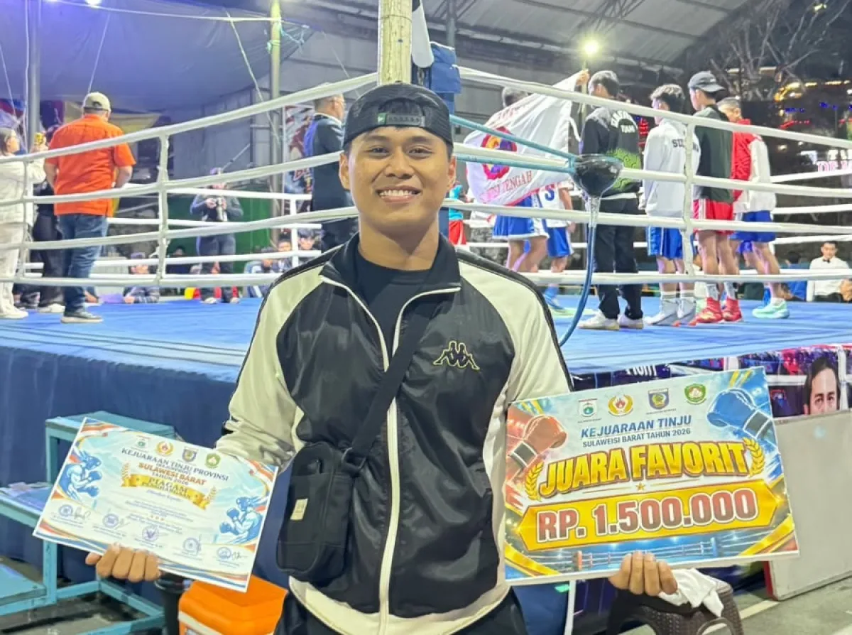 Bripda Ivhan Sabet Emas, Personel Humas Polda Sulbar Jadi yang Terbaik di Kejuaraan Tinju Provinsi