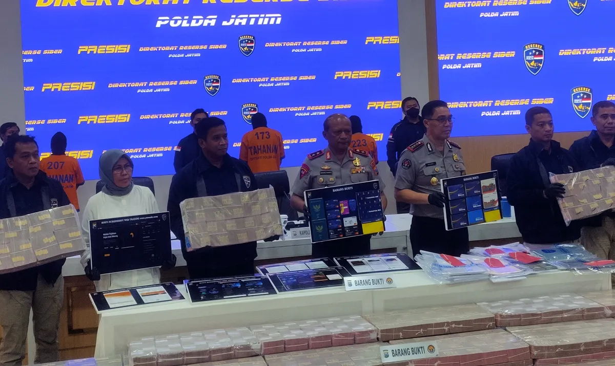 Ungkap Penipuan Trading Kripto Jaringan Internasional, Polda Jatim Sita Rp 81,5 Miliar