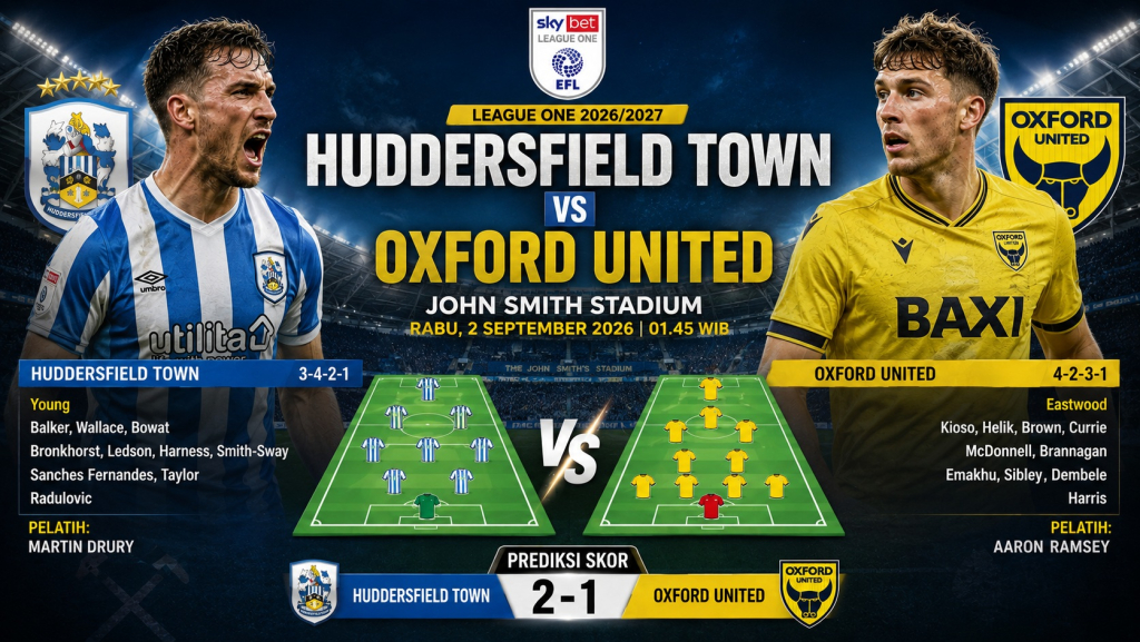 Prediksi Skor Huddersfield vs Oxford United