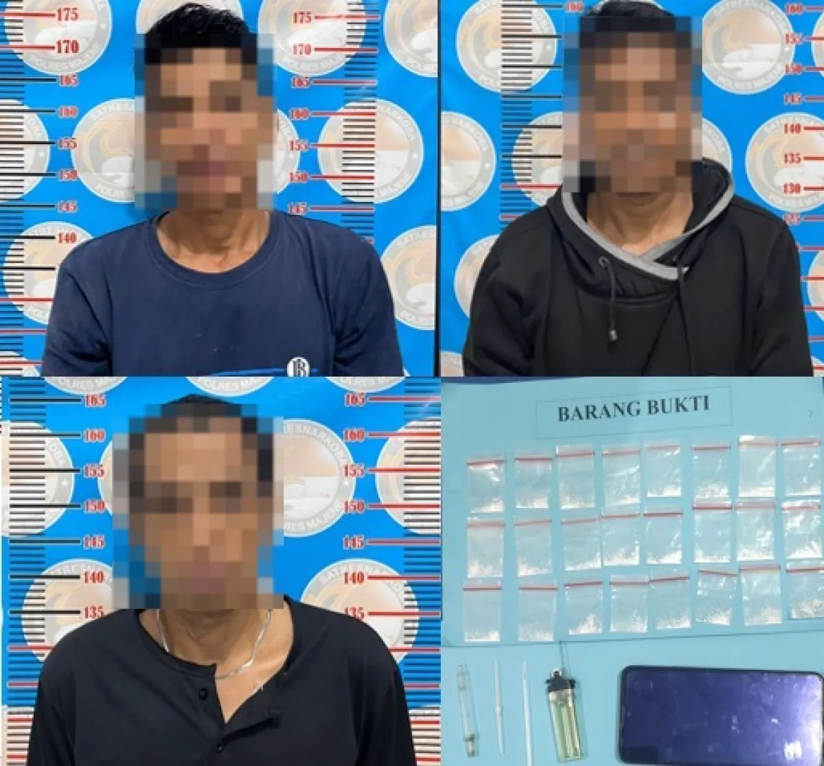 Ciduk 2 Pria di Sendana, Satres Narkoba Polres Majene Sita 24 Sachet Sabu Siap Edar