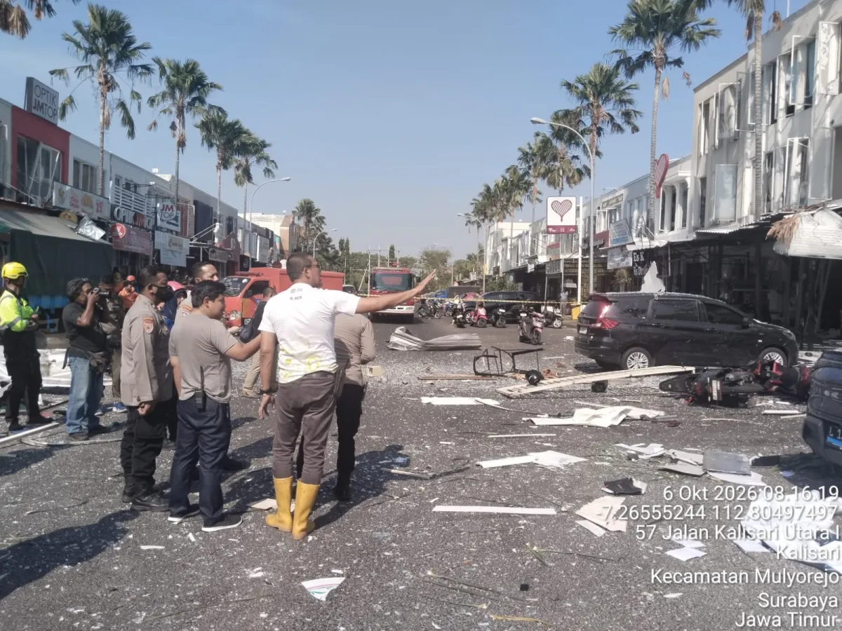 Polrestabes Surabaya Dalami Penyebab Ledakan Tabung Gas di Pakuwon City Surabaya