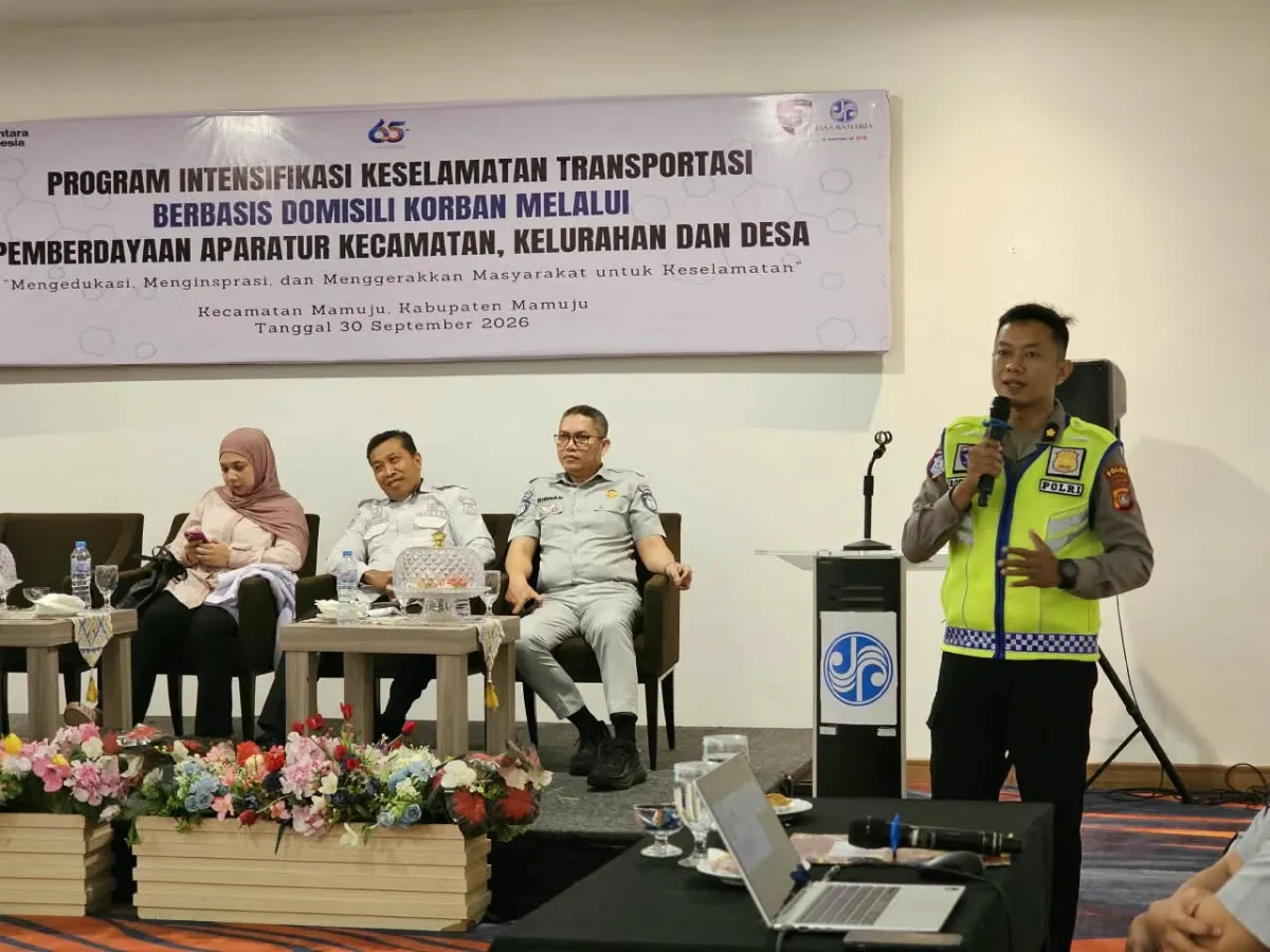 Kasigar Ditlantas Polda Sulbar Soroti Dampak Nyata Laka Lantas di Forum Jasa Raharja Mamuju