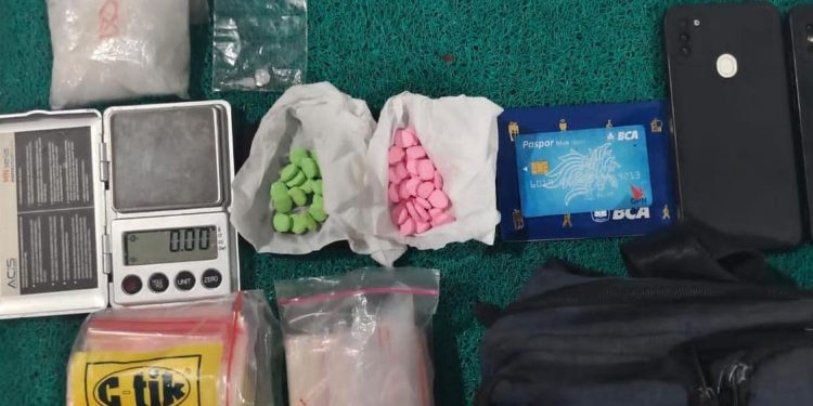 barang bukti narkoba yang diamankan Polrestabes Surabaya