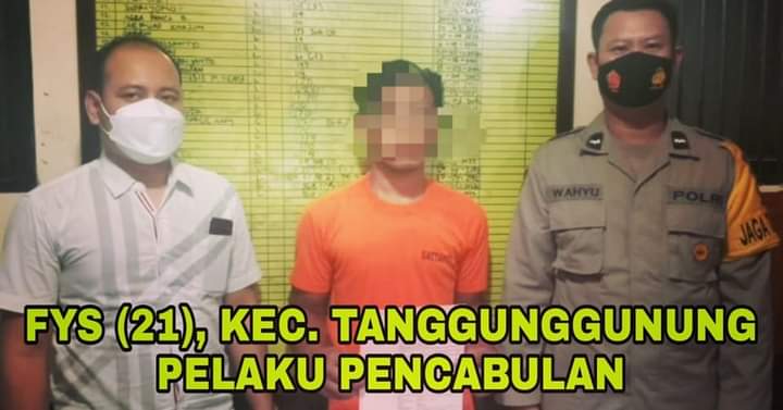 Pelaku Saat Diamankan Polisi
