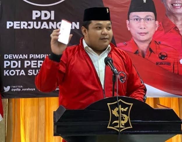 Wakil Sekretaris Dewan Pimpinan Cabang PDI Perjuangan Kota Surabaya Achmad Hidayat