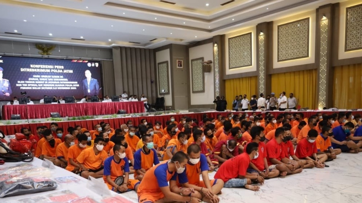 Ungkap kasus 3C Polda Jatim.