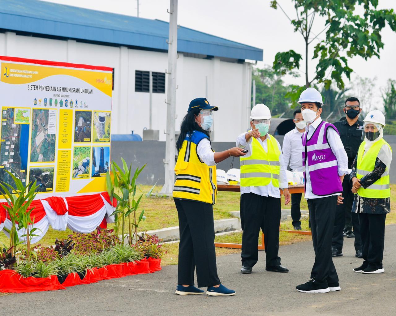 Presiden Jokowi meresmikan proyek SPAM Umbulan di Pasuruan (Setneg)