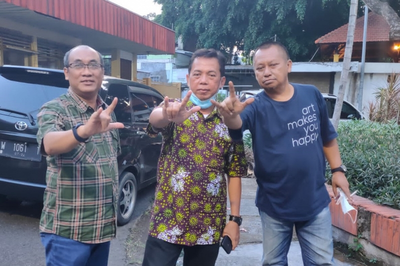 Tiga calon ketua PWI Jatim. (JNR)