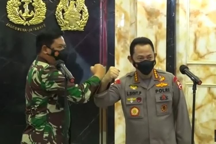 Jenderal Pol Listyo Sigit dan Marsekal TNI Hadi Tjahjanto